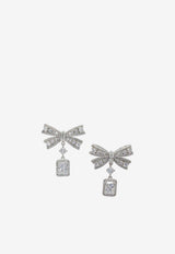 Self-Portrait Crystal-Embellished Bow Earrings Silver SS26-614E-SLSILVER_b4e8d115-5d7d-495a-b779-e1fc7f151c0f