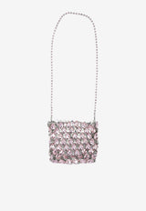 Self-Portrait Small Crystal Mesh Crossbody Bag Pink SS26-310-PPINK_a99c831a-cf49-4fef-adad-6911e7f7448a