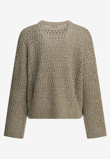 Brunello Cucinelli Sequined Knitted Sweater Beige MCO564700C9089_89c76f71-2354-4e08-a417-11e3e5756a02