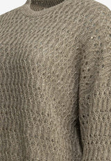 Brunello Cucinelli Sequined Knitted Sweater Beige MCO564700C9089_89c76f71-2354-4e08-a417-11e3e5756a02