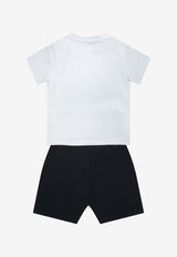 Moncler Kids Baby Boys Embroidered Logo T-shirt and Shorts Set White 8M00009-89AUM002_fe29f12a-c797-4846-8fa7-0f58ec721680