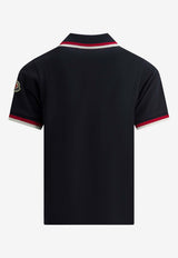 Moncler Kids Boys Logo Embroidered Polo T-shirt Navy 8A00003-K8496W778_d91fb953-b8b5-45c3-a1e8-26da1516eb73
