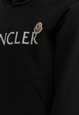 Moncler Kids Boys Logo Hooded Sweatshirt Black 8G00009-89AKM999_dbd96da3-94db-4021-b935-52af96e3eccb