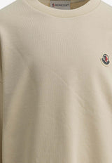 Moncler Kids Girls Logo Patch Sweatshirt Dress Beige 8I00002-89AKM050_f666e42c-7c26-4450-b760-d6e96504738b