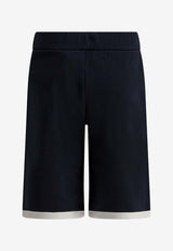 Moncler Kids Boys Logo Patch Shorts Blue 8H00002-89AKM778_8387b4bc-129e-491f-8368-4322abe4ceea