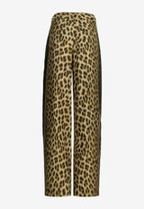 Sportmax Oblo Leopard Print Silk Twill Pants Brown 2612131052600SPXOBLO001_d31ad1db-86ee-457d-a6fc-90de3dd6da53