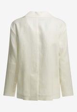 S Max Mara Carlotta Single-Breasted Linen Blazer White 2619041053600SMMCARLOTTA001_859be518-5439-43c1-9db2-52e6d1f6cac3