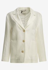 S Max Mara Carlotta Single-Breasted Linen Blazer White 2619041053600SMMCARLOTTA001_859be518-5439-43c1-9db2-52e6d1f6cac3