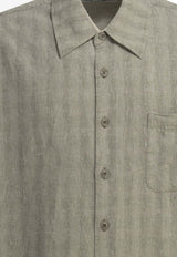Our Legacy Above Pigment-Treated Casual Shirt Gray M2262ASTSAGE_e7749164-d2fc-41c2-9bf7-68b177d50dca