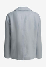 S Max Mara Avenue Double-Breasted Linen Blazer Light Blue 2619041033600AMMAVENUE005_959af188-1385-4bba-a9db-e9b42aac3647