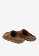 Roma Woven Leather Slippers