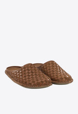 Roma Woven Leather Slippers