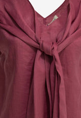 S Max Mara Talento Tied Draped Top Fuchsia 2619161043600SMMTALENTO059_b5da4770-2da0-4d7e-9e3d-d141cc9562b2