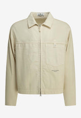 Stone Island Logo-Embroidered Zip-Up Jacket White 4100074S0X26V0093_b3099224-37ee-4436-93b6-8ca053cac15d