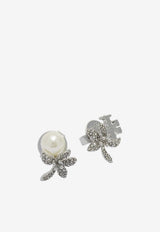 Tory Burch Moondance Pearl and Flower Stud Earrings Silver 180871056_afd9a891-fa16-4ddb-990d-a4ad8e50b4f5