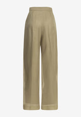 Max Mara Pianoforte Olivi Silk Tailored Pants Beige 2611131044600MXEOLIVI001_ce4a97e8-0127-4100-b8fe-a5fb80acd20b