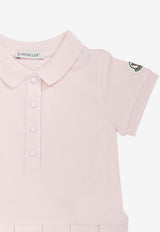 Moncler Kids Baby Girls Logo Patch Polo Dress Pink 8I00008-8496F505_c90cff5d-30aa-4a53-93d9-c1960e7cb56e