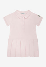 Moncler Kids Baby Girls Logo Patch Polo Dress Pink 8I00008-8496F505_c90cff5d-30aa-4a53-93d9-c1960e7cb56e