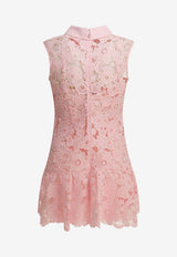 Self-Portrait Floral Lace Mini Dress Pink SS26-164SA-PPINK_b8c40a02-e01c-4bce-aff0-9b24f3fd7941