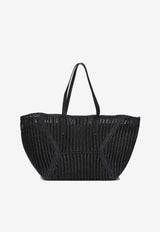 Brunello Cucinelli Large BC Duo Raffias Mesh Tote Bag Black MB97D2571C101_d4db2ee2-d4a3-4e89-8689-dc6ca5eabe4f