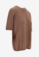 Max Mara Gerico Knitted Crewneck Top Brown 2521366161600GERICO_004