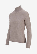 Max Mara Meana Knitted Crewneck Top Beige 2521366072600MEANA_002