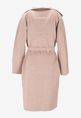 Max Mara Lilia Belted Single-Breasted Coat Pink 2521016061600LILIA_032