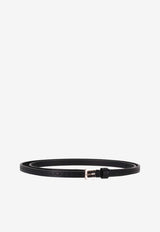 Max Mara Buckled Leather Belt Black 2524506052MINIBELT10_001