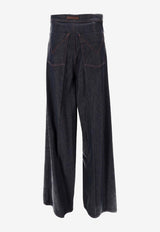 Max Mara Carmine Washed Straight-Leg Jeans Blue 2521136102600CARMINE_001