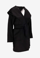 Max Mara Rialto Belted Single-Breasted Coat Black 2521016072600RIALTO_002