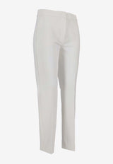 Max Mara Pegno Straight-Leg Tailored Pants White 2521786021600PEGNO_006