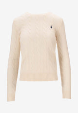 Ralph Lauren Cable Knit Cashmere Sweater Cream 211971865001
