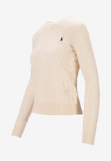 Ralph Lauren Cable Knit Cashmere Sweater Cream 211971865001