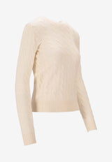 Ralph Lauren Cable Knit Cashmere Sweater Cream 211971865001