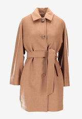 Max Mara Filato Belted Single-Breasted Coat Brown 2521016172600FILATO_001