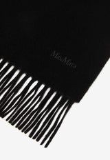 Max Mara Baci Knit Rectangular Scarf Black 2524546331600BACI_006