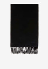 Max Mara Baci Knit Rectangular Scarf Black 2524546331600BACI_006
