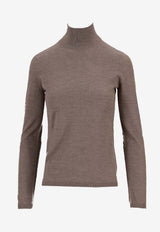 Max Mara Meana High-Neck Knitted Sweater Beige 2521366072600MEANA_003