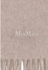 Max Mara Baci Knit Rectangular Scarf Beige 2524546331600BACI_021