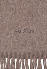 Max Mara Cashmere Scarf with Logo Beige 2524546331600BACI_037