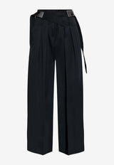 The Attico Wool Straight-Leg Pants Black 260WCP00286WWW065AA_100