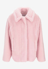 Max Mara Fugg Single-Breasted Buttoned Coat Pink 2611081021600MXMFUGG_030