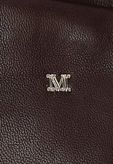 Max Mara Afidee Ribbed Leather Gloves Brown 2524566032600AFIDEE_037