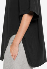 The Attico Slit Crewneck T-shirt Black 260WCT00350JJJ025AA_615