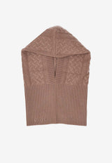 Max Mara Romana Cable Knit Balaclava Brown 2524576012600ROMANA_016