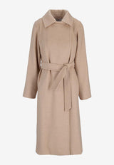 Max Mara Ricc Double-Breasted Belted Coat Brown 2611011041600MXMRICC_001