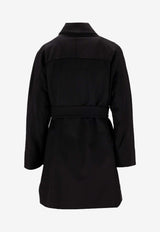 Max Mara Filato Belted Single-Breasted Coat Black 2521016172600FILATO_002