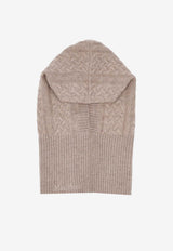 Max Mara Romana Cable Knit Balaclava Brown 2524576012600ROMANA_024