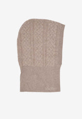 Max Mara Romana Cable Knit Balaclava Brown 2524576012600ROMANA_024