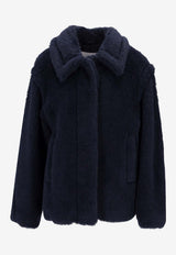 Max Mara Fugg Single-Breasted Buttoned Coat Blue 2611081021600MXMFUGG_005
